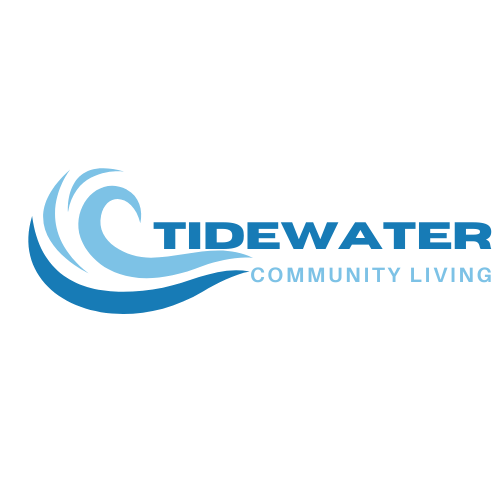 a logo for a company called tidewater community living